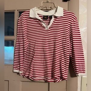 Route 66 Red and White Striped  Top